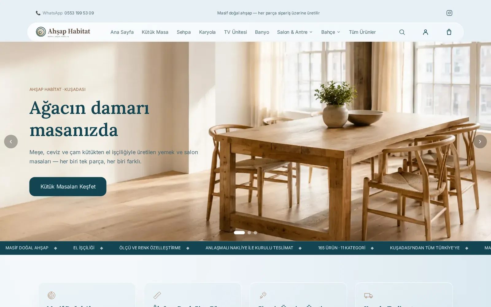 Ahşap Habitat mağazası ana sayfası