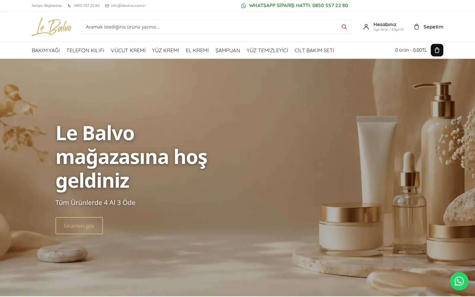 Le Balvo mağazası ana sayfası