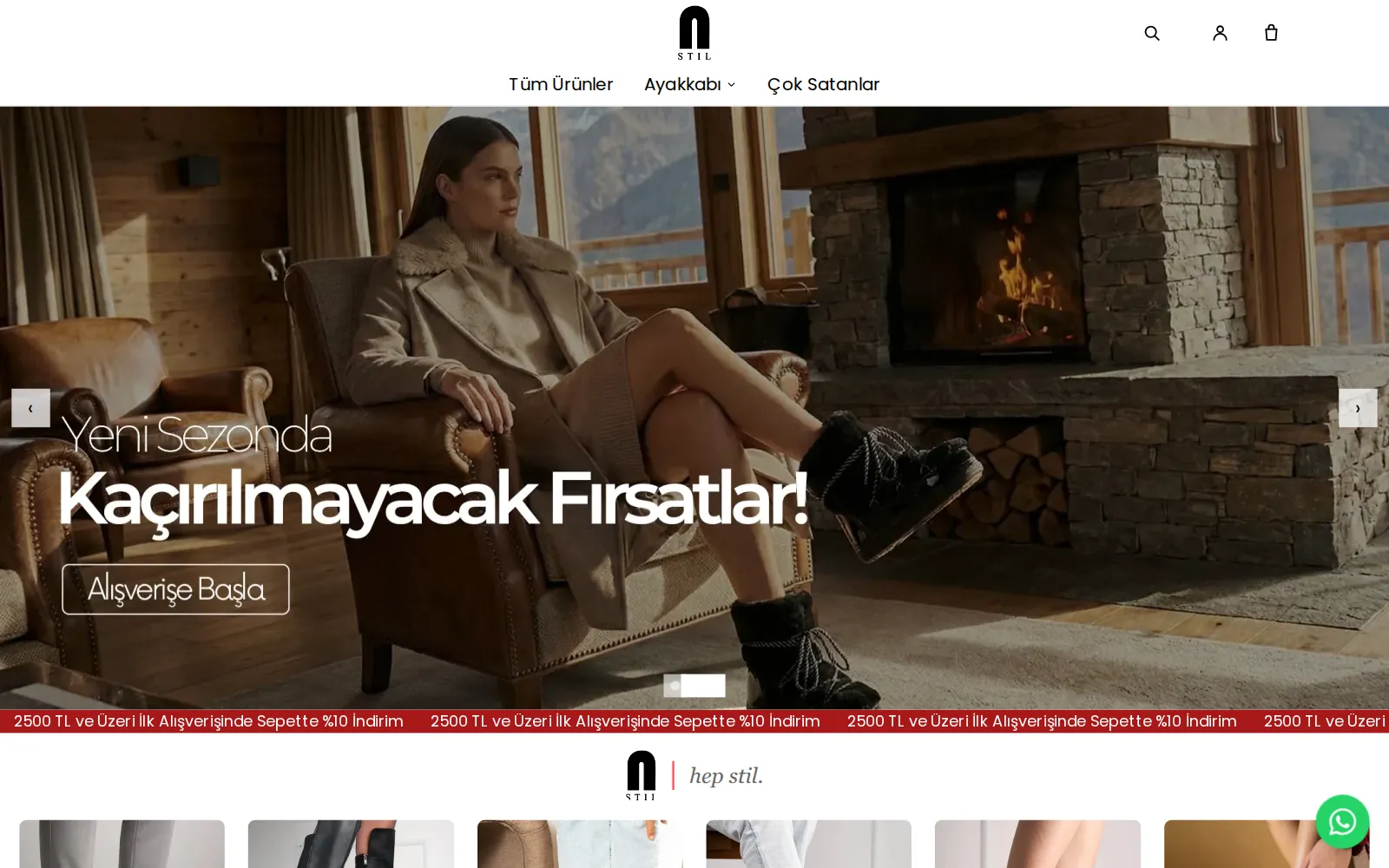 Nstil mağazası ana sayfası
