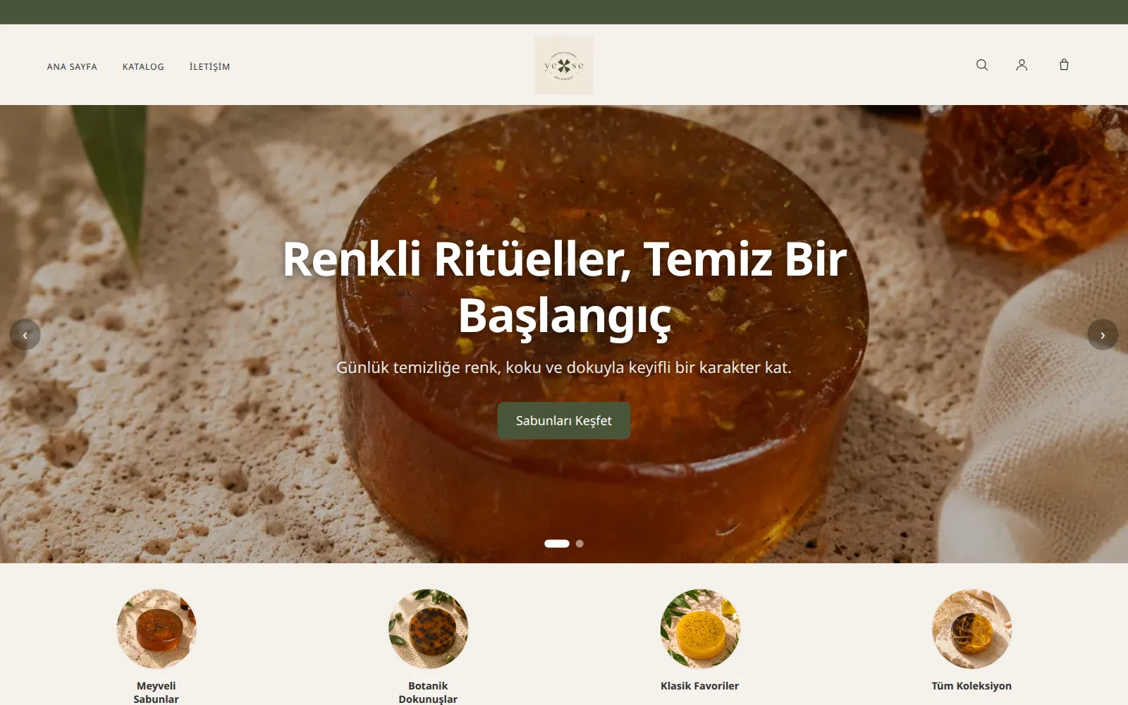 yeXse mağazası ana sayfası